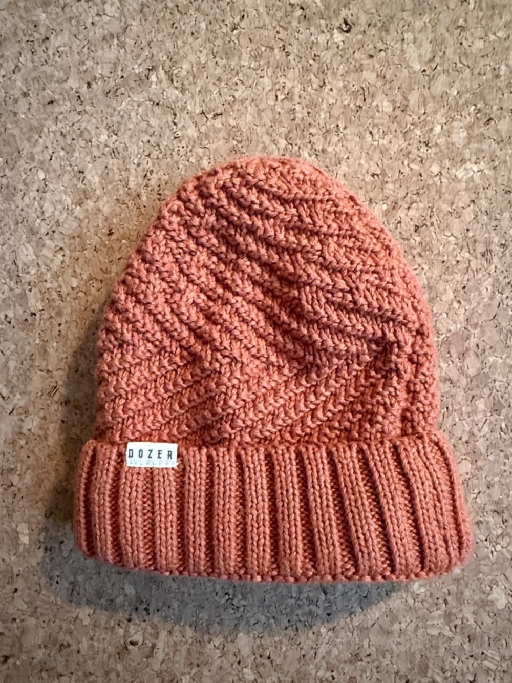 Dozer Baby Rust Orange Knit Beanie 100% Cotton 0-12 months NWOT